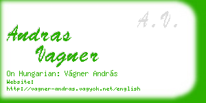 andras vagner business card