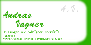 andras vagner business card